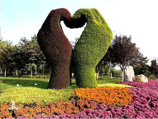 公园中的这些可爱的绿雕你见过吗？